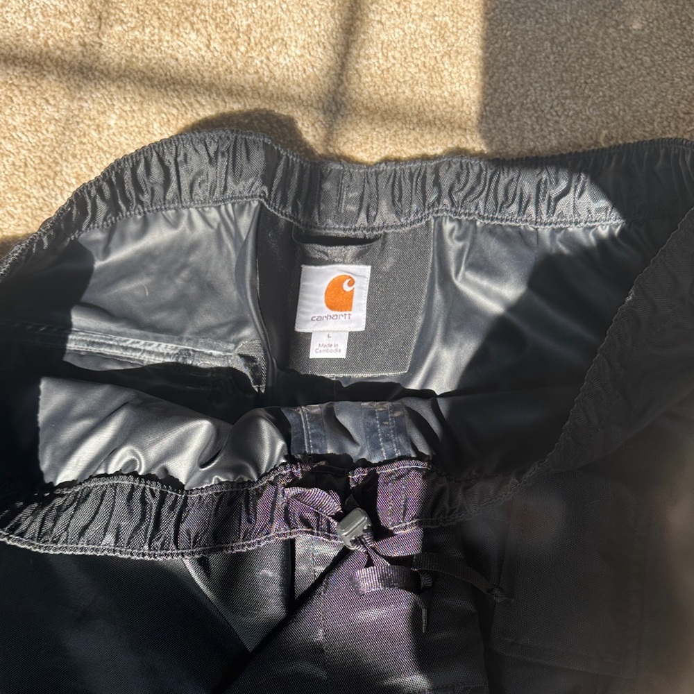Carhartt Black Elastic Waist Waterproof Pants